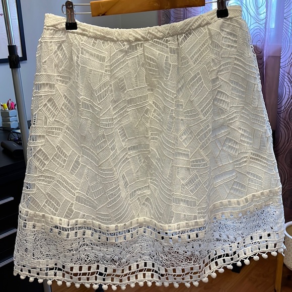 French Connection white lace skirt size 10 - Picture 1 of 6